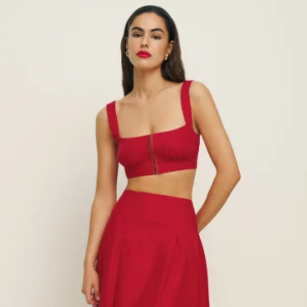 Reformation Santana Linen TOP ONLY